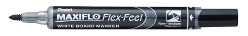 "Pentel" Маркер для белых досок Maxiflo Flex-Feel, гибкий наконечник, 1 - 5 мм перо круглое