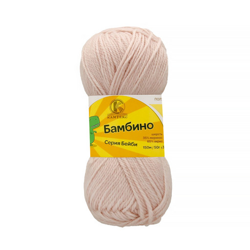 Пряжа Камтекс КТ "Бамбино" 65% акрил, 35% мериносовая шерсть 10 шт. х 50 г 150 м