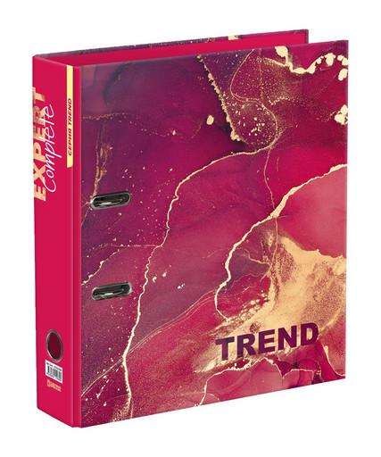 "Expert Complete" Регистратор ламинир. "Marbling" 75 мм 10 шт. Trend A4 арочный механ. глянцевый розовый EC751704