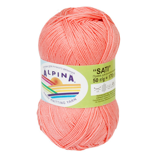 Пряжа ALPINA "SATI" 2 100% мерсеризованный хлопок 10 шт. х 50 г 170 м ± 10 м