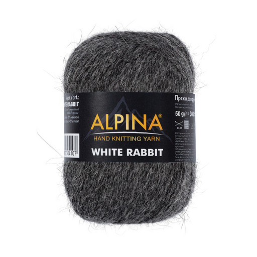 Пряжа ALPINA "WHITE RABBIT" 55% пух кролика, 45% нейлон 10 шт. х 50 г 300 м ± 15 м