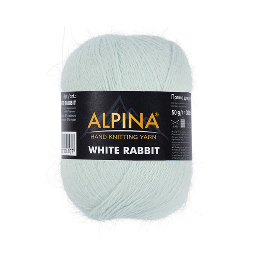 Пряжа ALPINA "WHITE RABBIT" 55% пух кролика, 45% нейлон 10 шт. х 50 г 300 м ± 15 м