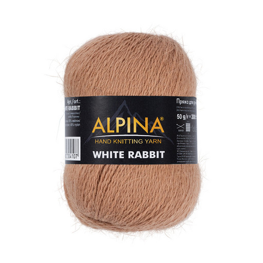 Пряжа ALPINA "WHITE RABBIT" 55% пух кролика, 45% нейлон 10 шт. х 50 г 300 м ± 15 м