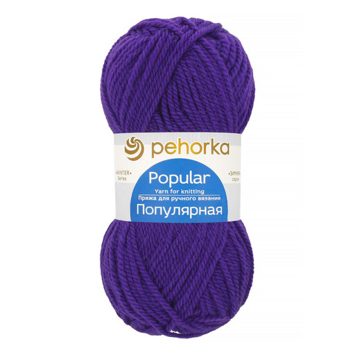 Пряжа Пехорская ПТ "Популярная" 50% шерсть, 50% акрил 10 шт. х 100 г 133 м ± 8 м