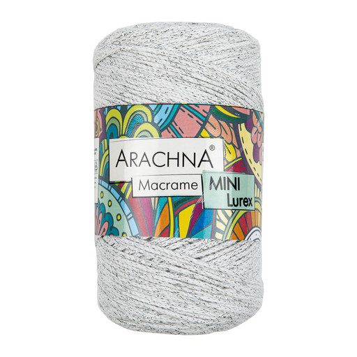Пряжа ARACHNA "Macrame Mini Lurex" 75% хлопок, 15% полиэстер, 10% люрекс 4 шт. х 250 г ± 10 г 200 м ± 20 м