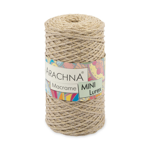 Пряжа ARACHNA "Macrame Mini Lurex" 75% хлопок, 15% полиэстер, 10% люрекс 4 шт. х 250 г ± 10 г 200 м ± 20 м