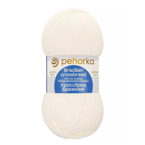 Пряжа Пехорская ПТ "Кроссбред Бразилии" 50% мериносовая шерсть, 50% акрил 5 шт. х 100 г 500 м ± 29 м