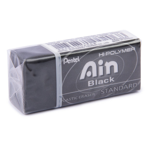 "Pentel" Ластик "Hi-Polymer. Ain Black Eraser" 43.4 х 17.4 х 11.8 мм 48 шт. ZEAH06AT