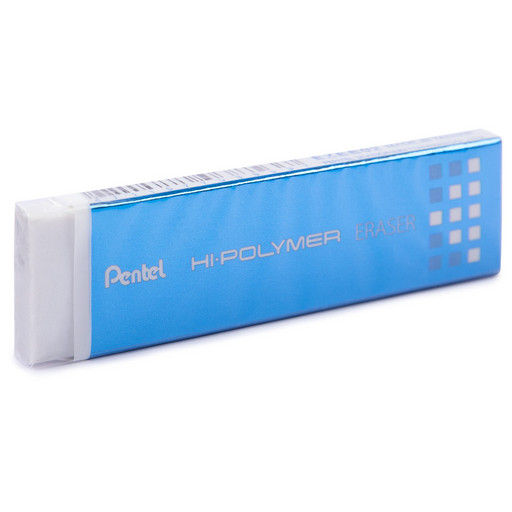"Pentel" Ластик тонкий HI-Polymer Slim Eraser 65 х 18 х 4.5 мм 36 шт. EZEE02E