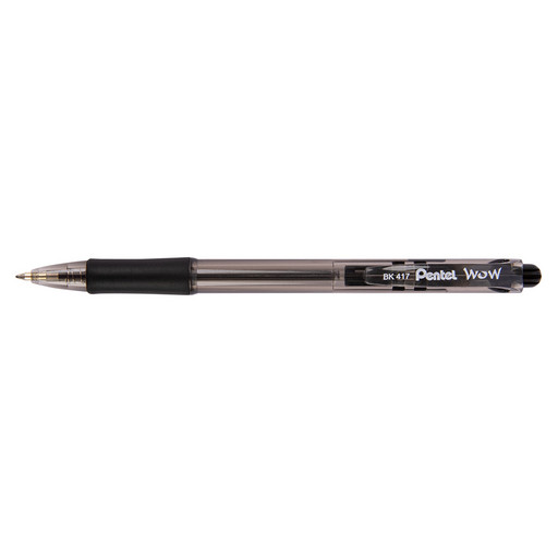 "Pentel" Ручка шариковая автоматическая Pentel Fine Line 12 шт. BK417-A цвет чернил: черный