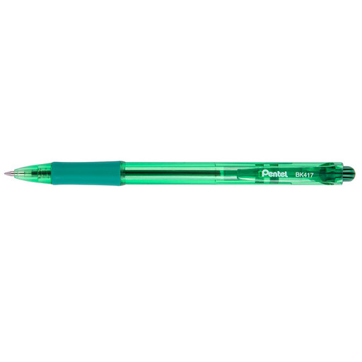 "Pentel" Ручка шариковая автоматическая Pentel Fine Line 12 шт. BK417-D цвет чернил: зелёный