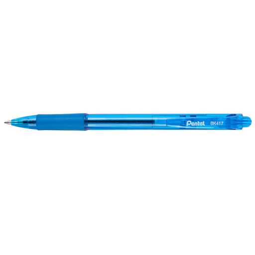 "Pentel" Ручка шариковая автоматическая Pentel Fine Line 12 шт. BK417-S цвет чернил: голубой