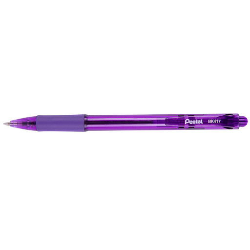 "Pentel" Ручка шариковая автоматическая Pentel Fine Line 12 шт. BK417-V цвет чернил: фиолетовый