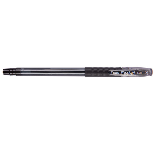 "Pentel" Ручка шариковая Feel it! 12 шт. BX487-A цвет чернил: черный