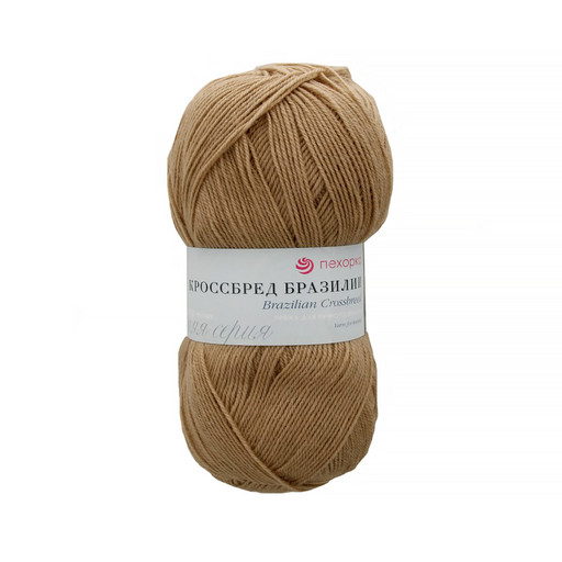 Пряжа Пехорская ПТ "Кроссбред Бразилии" 50% мериносовая шерсть, 50% акрил 5 шт. х 100 г 500 м ± 29 м