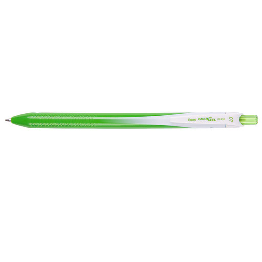 "Pentel" Ручка гелевая автоматическая Energel, одноразовая 12 шт. BL437-K цвет чернил: салатовый