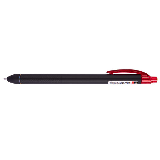 "Pentel" Ручка гелевая автоматическая Energel, корпус Soft Touch 12 шт. BL437R1-B цвет чернил: красный