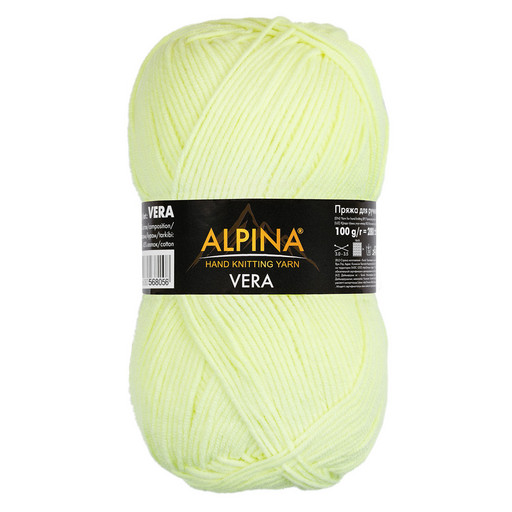 Пряжа ALPINA "VERA" 55% акрил, 45% хлопок 5 шт. х 100 г 280 м ± 15 м