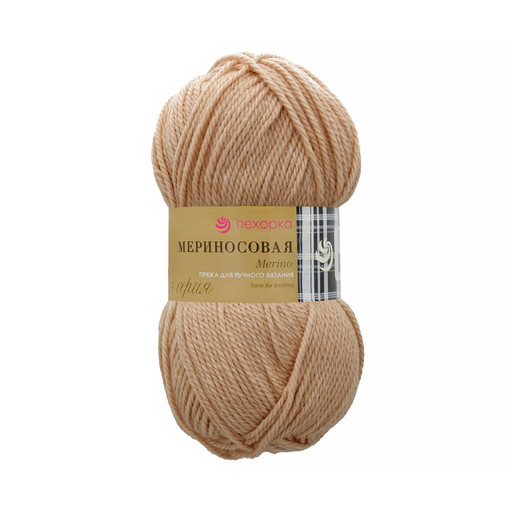 Пряжа Пехорская ПТ "Мериносовая" 50% мериносовая шерсть, 50% акрил 10 шт. х 100 г 200 м ± 12 м
