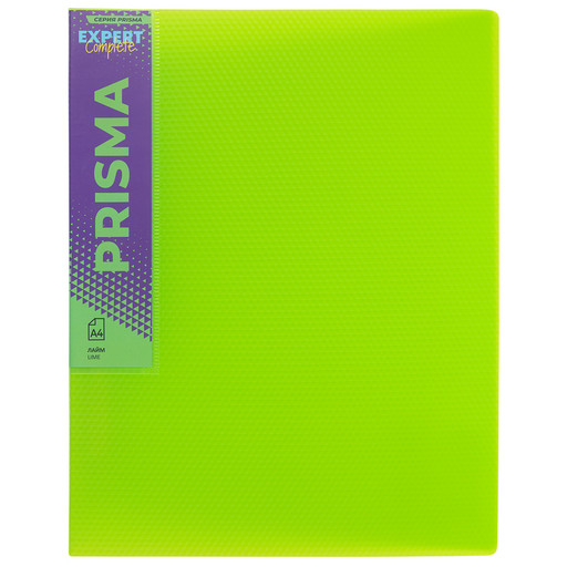 "Expert Complete" PRISMA NEON Папка пруж.скоросш. A4 700 мкм 20 мм эффект 3D 6 шт. лайм EC210500021