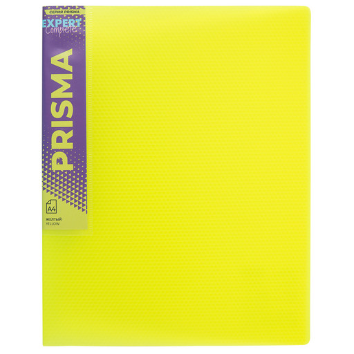 "Expert Complete" PRISMA NEON Папка на 4 О-кольцах A4 700 мкм 25 мм эффект 3D 4 шт. d - 17 мм желтый EC211400009