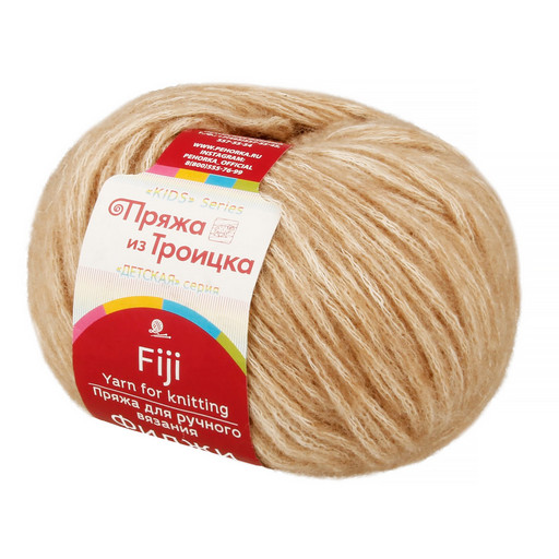 Пряжа из Троицка "Фиджи" 60% хлопок, 20% мериносовая шерсть, 20% акрил 5 шт. х 50 г 95 м