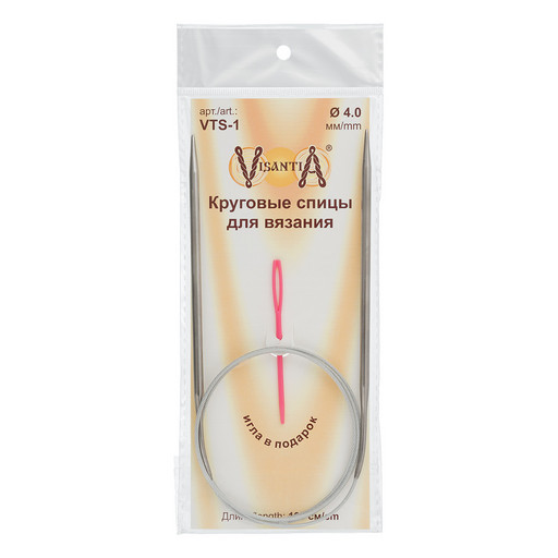 Спицы Visantia круговые VTS-1 сталь d 4.0 мм 100 см 1 шт с металлической леской