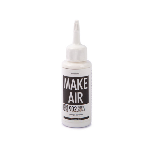 "Аква-колор" Краски для аэрографии «MAKE AIR» 60 мл К60902 белая