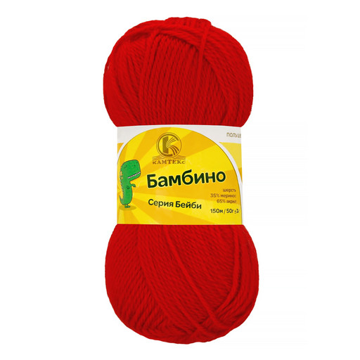 Пряжа Камтекс КТ "Бамбино" 65% акрил, 35% мериносовая шерсть 10 шт. х 50 г 150 м