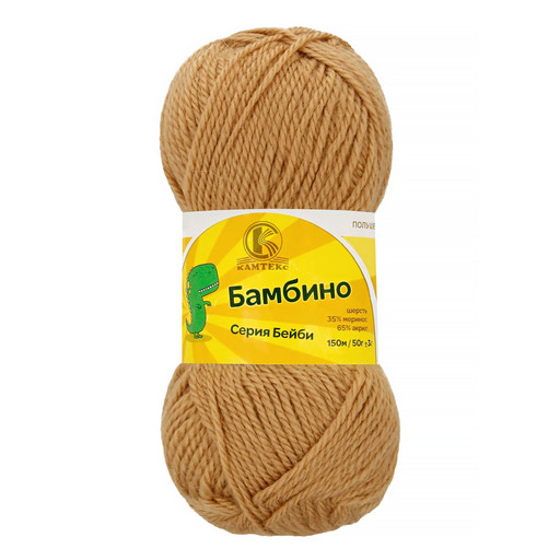 Пряжа Камтекс КТ "Бамбино" 65% акрил, 35% мериносовая шерсть 10 шт. х 50 г 150 м