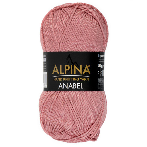 Пряжа ALPINA "ANABEL" 100% мерсеризованный хлопок 10 шт. х 50 г 120 м ± 6 м