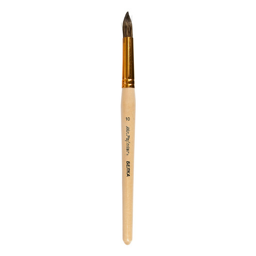 Кисть белка "Mr.Painter" SQR 301-10 круглая 5 шт короткая ручка №10