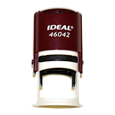 Оснастка д/круглой печати IDEAL 42 мм с крышкой бордовая