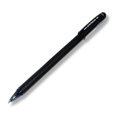 Ручка шариковая 0,5 мм черная Uni Jetstream SX-101 подпружинный ПУ, грип-зона, Ultra Glide