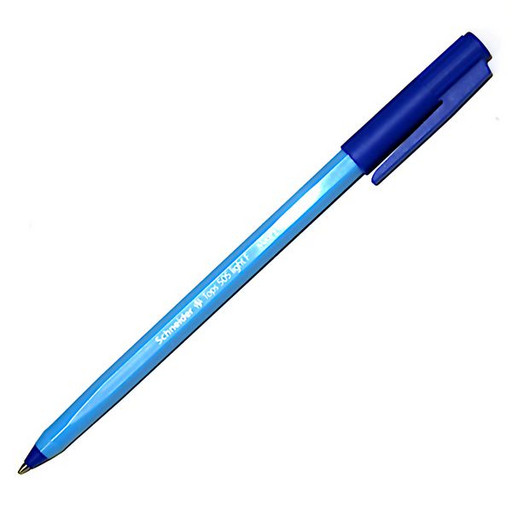 Ручка шариковая 0,8 мм синяя Schneider Tops 505 F, одноразовая, масляная основа, голубой корпус