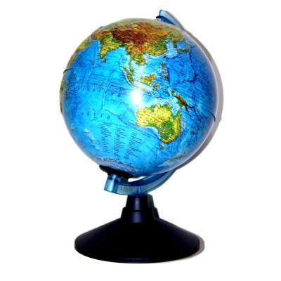 Глобус Земли физико-политический, D21 см, рельефный, с подстветкой от АА, Globen Classic Euro