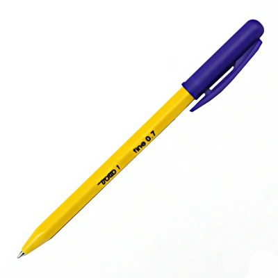 Ручка шариковая автоматическая 0,7 мм синяя Tratto поворотный механизм, оранжевая с синим