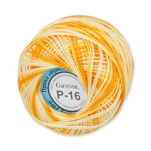 Пряжа "Gamma" Ирис меланж 100% хлопок 10 шт. х 10 г 82 м ± 3 м