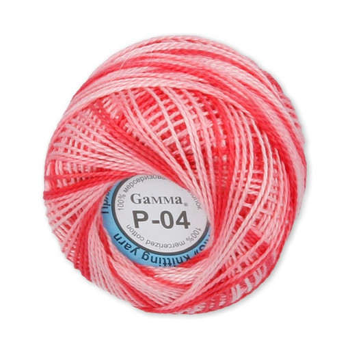 Пряжа "Gamma" Ирис меланж 100% хлопок 10 шт. х 10 г 82 м ± 3 м