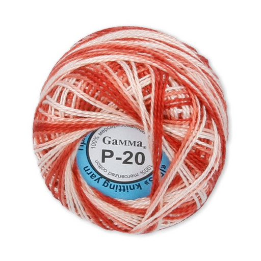 Пряжа "Gamma" Ирис меланж 100% хлопок 10 шт. х 10 г 82 м ± 3 м