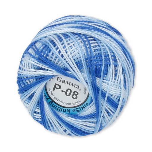 Пряжа "Gamma" Ирис меланж 100% хлопок 10 шт. х 10 г 82 м ± 3 м