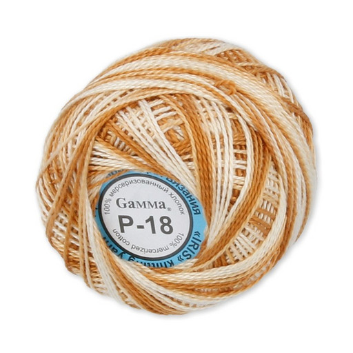 Пряжа "Gamma" Ирис меланж 100% хлопок 10 шт. х 10 г 82 м ± 3 м