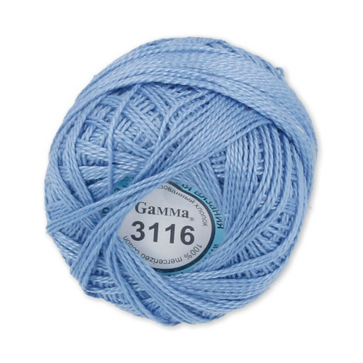 Пряжа "Gamma" Ирис 100% хлопок 10 шт. х 10 г 82 м ± 3 м