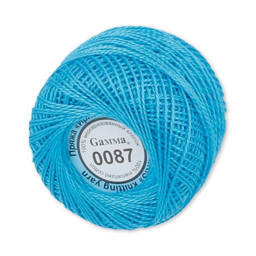 Пряжа "Gamma" Ирис 100% хлопок 10 шт. х 10 г 82 м ± 3 м