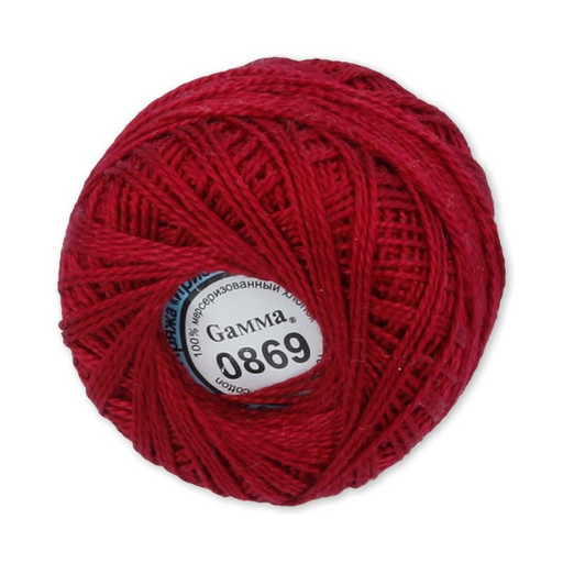 Пряжа "Gamma" Ирис 100% хлопок 10 шт. х 10 г 82 м ± 3 м