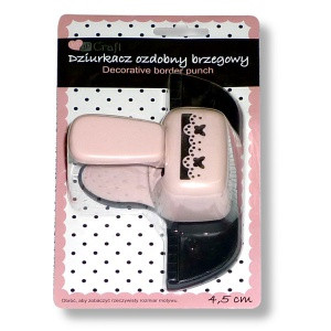 Дырокол бордюрный (для края) DP Craft Кружевные бабочки, 4.5 см, розовый