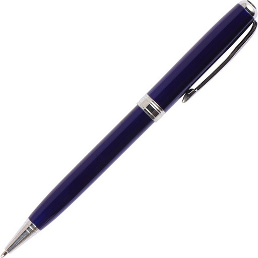 Ручка шариковая подарочная FIORENZO поворотный механизм,  цвет корпуса синий, синяя в картонном футляре