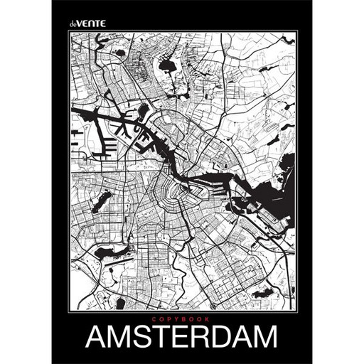 Тетрадь на скобе, А4, 80 л., клетка, deVENTE Amsterdam, целлюлозный картон, вд лак