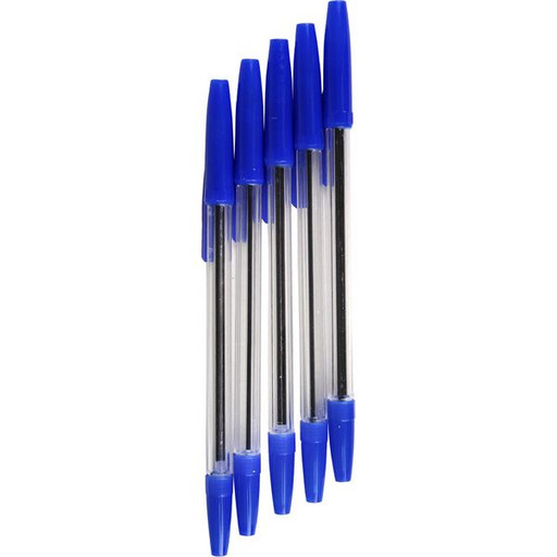 Ручка шариковая 0.7 мм, синяя, Legend , прозрачный корпус