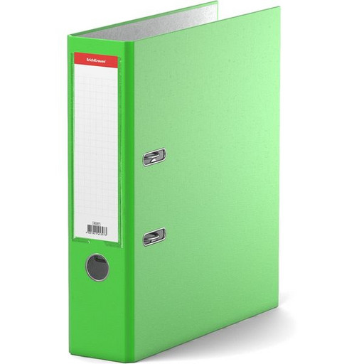 Папка–регистратор с арочным механизмом ErichKrause Neon, А4, 70 мм, т/карман, картон "лен", зеленый